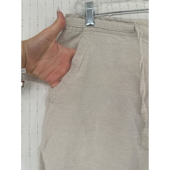 Cubavera Men Pants Sz M Ivory Linen/Rayon Drawstring Beachy Resort Cruise Casual - Picture 3 of 12